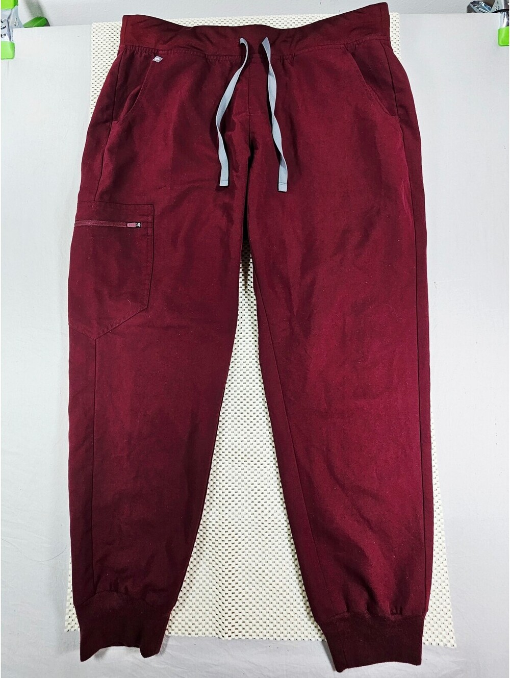 FIGS Technical Collection Jogger Pants in Burgundy. Size L/P